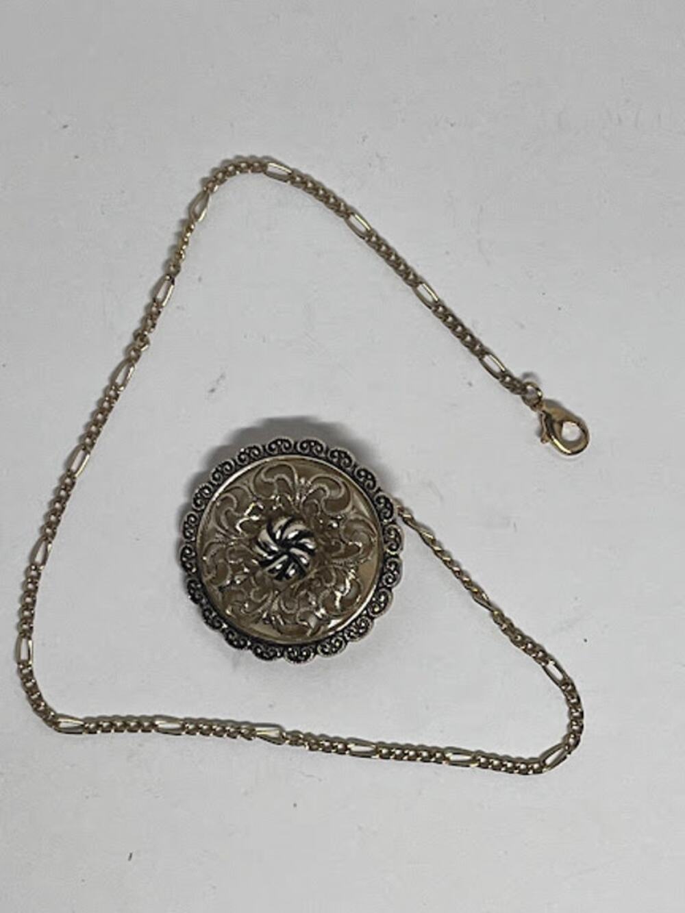 Pocket Watch Chain & Pocket Clip Fob West Germany Stunning Vintage Gold Plated